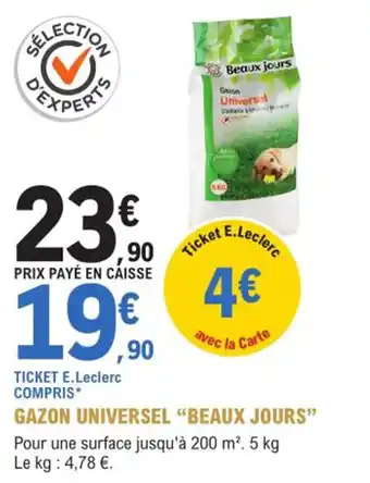 E.Leclerc Jardi Gazon universel "beaux jours" offre