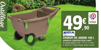 E.Leclerc Jardi Chariot de jardin 140 L offre