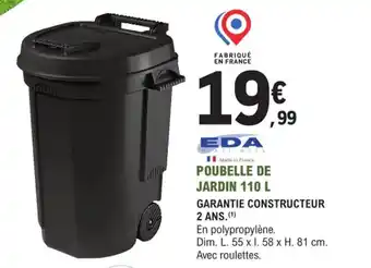 E.Leclerc Jardi Poubelle de jardin 110 L offre