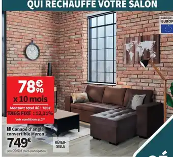Conforama Canapé d'angle convertible myron offre