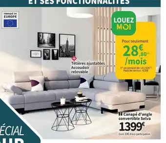 Conforama Canapé d'angle convertible selva offre