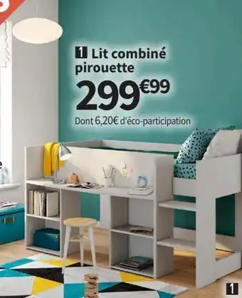 Conforama Lit combine pirouette offre