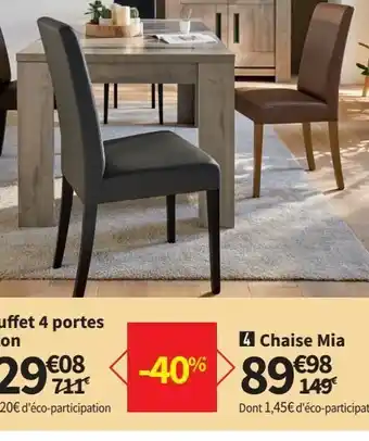 Conforama Chaise mia offre