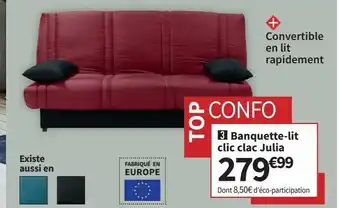 Conforama Banquette lit clic clac julia offre