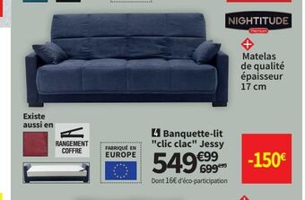 Conforama Banquette lit clic clac jessy offre