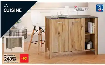 Conforama Ilot basalte offre