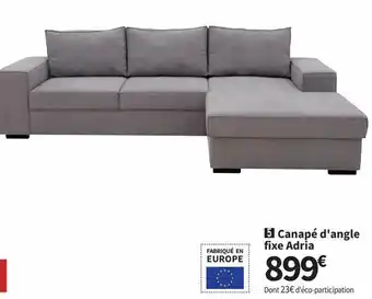 Conforama Canapé d'angle fixe adria offre