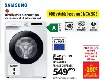 Conforama Lave-linge frontal samsung offre