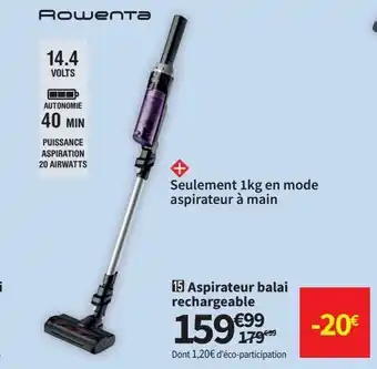 Conforama Aspirateur balai rechargeable rowenta offre