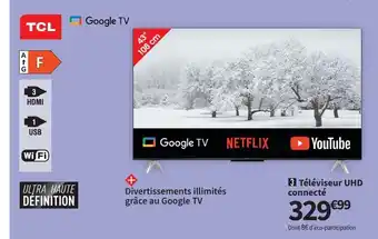 Conforama Téléviseur uhd connecte tcl offre