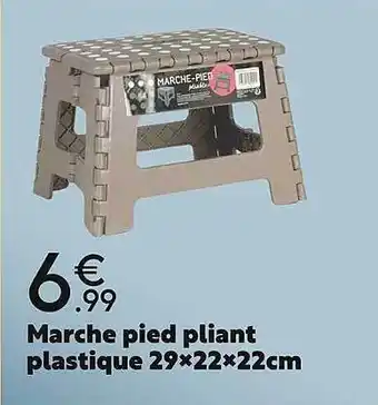 Maxi Bazar Marche pied pliant plastique 29x22x22cm offre