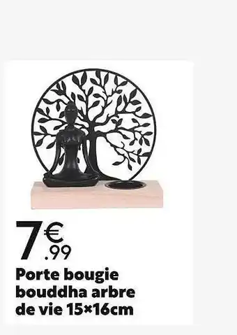 Maxi Bazar Porte bougie bouddha arbre de vie 15x16cm offre