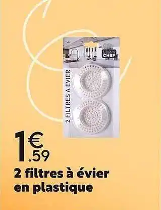 Maxi Bazar 2 filtres à évier en plastique offre