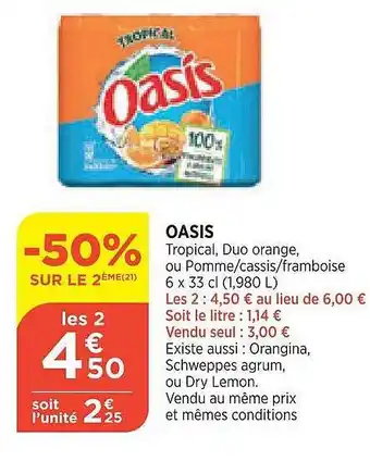 Bi1 Oasis offre
