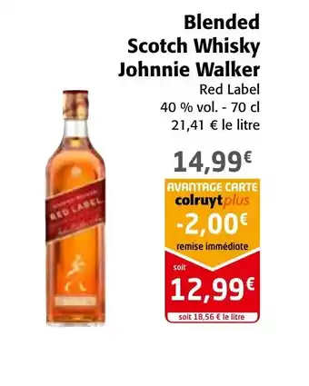 Colruyt Blended Scotch Whisky Johnnie Walker offre