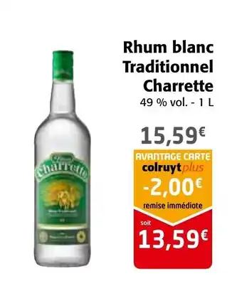 Colruyt Rhum Blanc Traditionnel Charrette offre