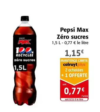 Colruyt Pepsi Max Zero Sucres offre