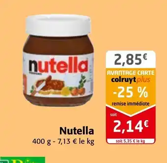 Colruyt Nutella offre