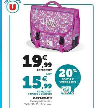 Super U Cartable U offre