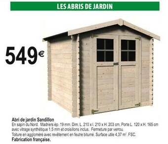 Tridôme Abri De Jardin Sandillon offre
