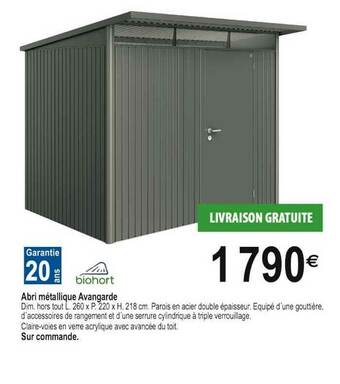 Tridôme Abri Métallique Avangarde Biohort offre