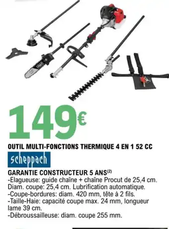 E.Leclerc Outil Multi-Fonctions Thermique 4En1 52cc offre