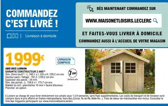 E.Leclerc Abri Bois Lannion offre