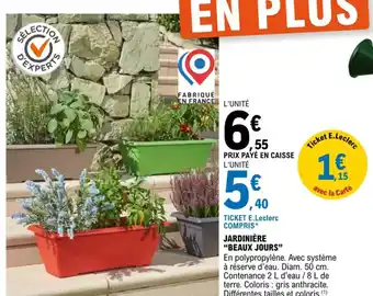 E.Leclerc Jardinière beaux Jours offre
