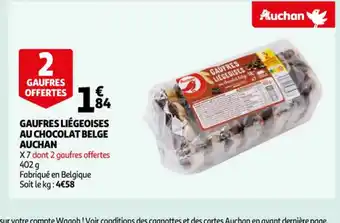 Auchan Gaufres Liégeoises Au Chocolat Belge Auchan offre