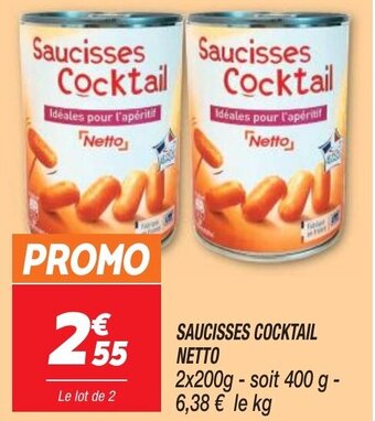 Netto Saucisses Cocktail Netto offre