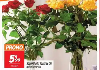 Netto Bouquet de 7 Roses 50cm offre