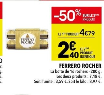 Supeco Ferrero Rocher offre