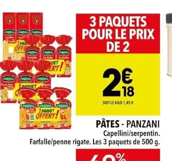 Supeco Pates Panzani offre