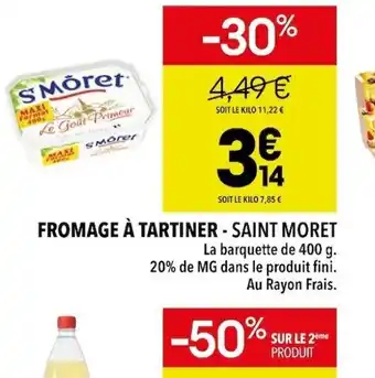 Supeco Fromage a Tartiner Saint Moret offre