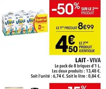 Supeco Lait Viva offre