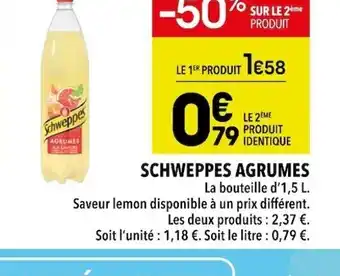 Supeco Schweppes Agrumes offre