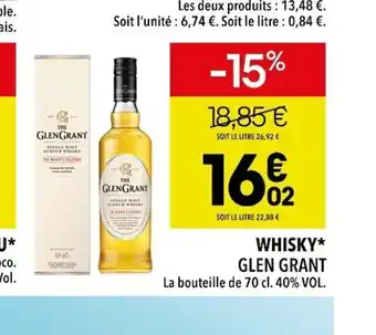 Supeco Whisky Glen Grant offre