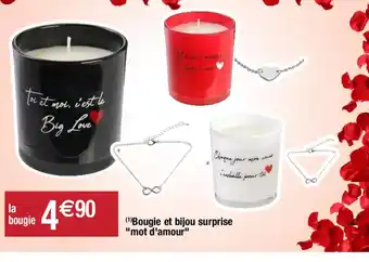 Bougie Et Bijou Surprise Mot d'Amour