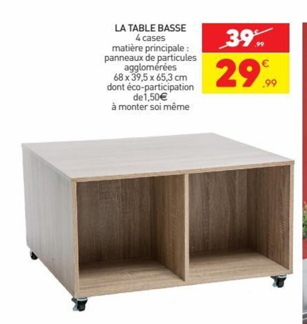 Promo La Table Basse chez Stokomani