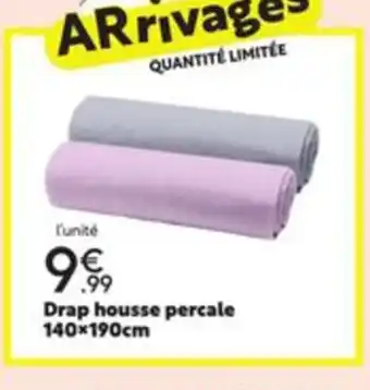 drap Housse Percale 140x190cm