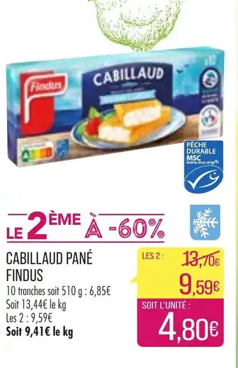 Match Cabillaud Pané Findus offre