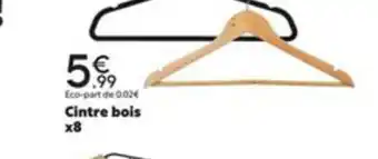 Maxi Bazar Cintre Bois x8 offre