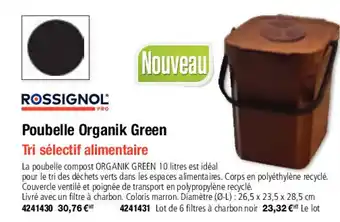 Plein ciel Poubelle Organik Green offre