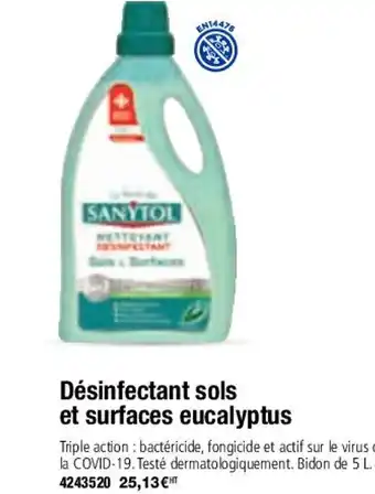DĂšsinfectant Sols Et Surface Eucalyptus