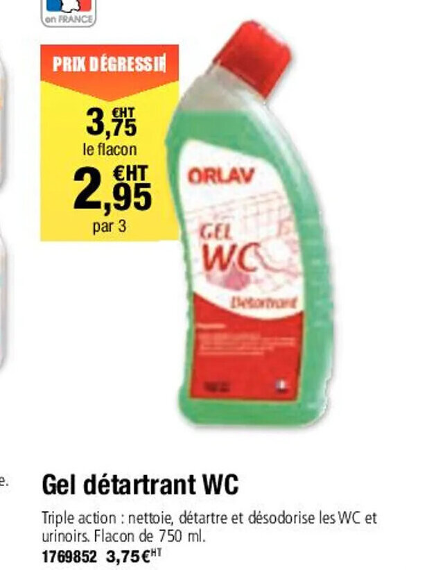 Plein ciel Gel Dètartrant Wc offre