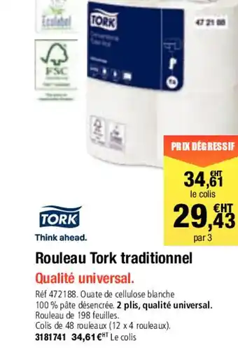 rouleau Tork Traditionnel