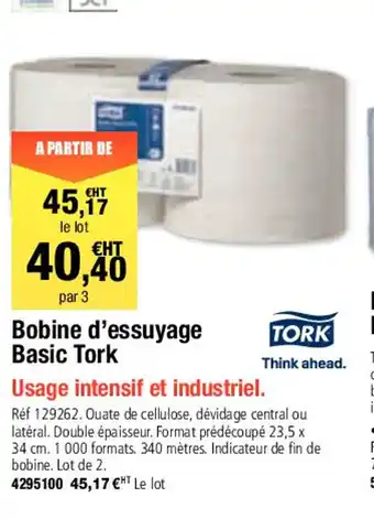 Bobine D'essuyage Basic Tork
