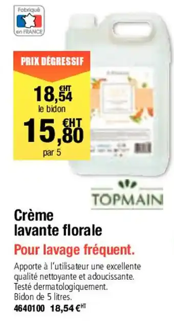 Plein ciel Crème lavante Florale offre