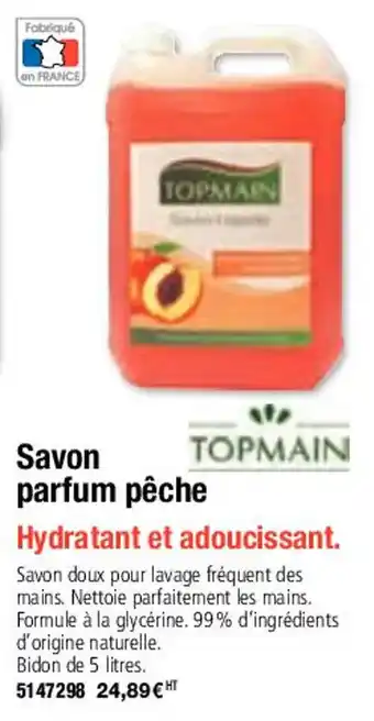 Plein ciel Savon Parfum Pèche offre