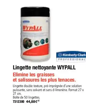 Lingette Nettoyante WYPALL
